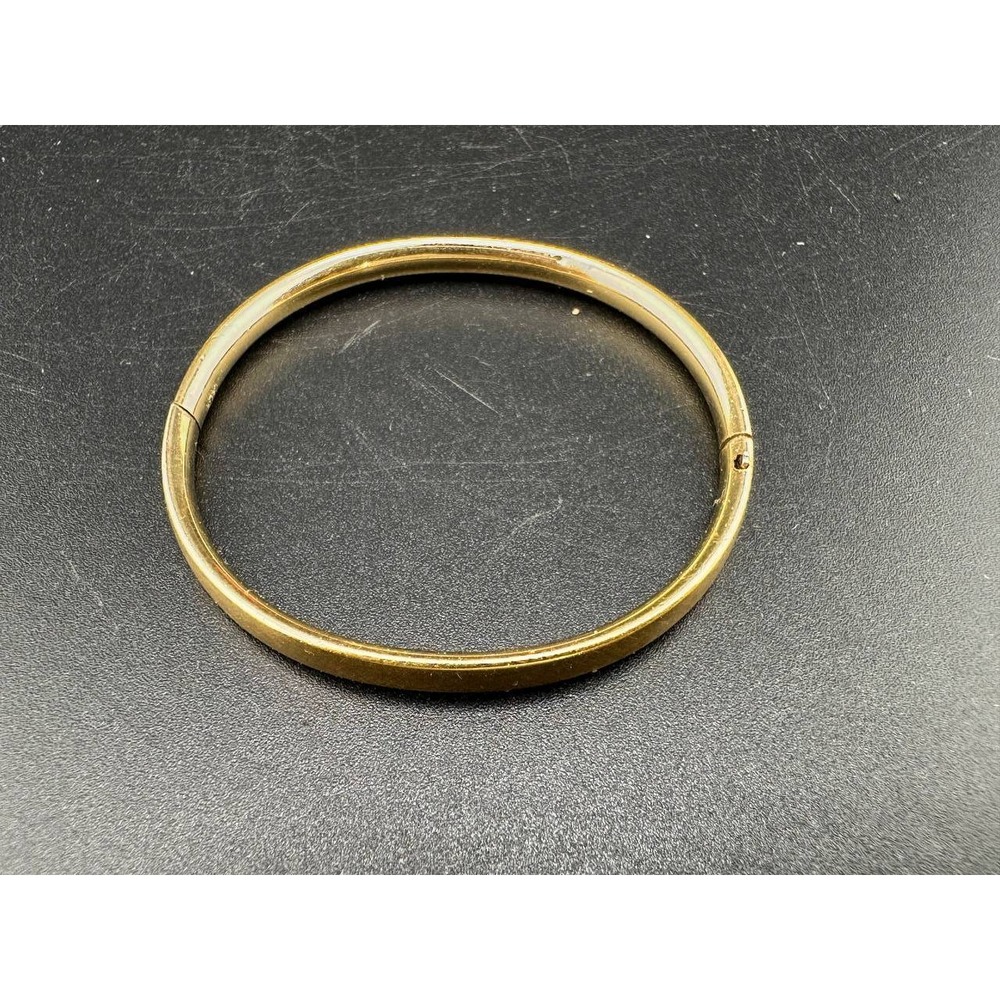 Vintage 1/20 12K Gold Filled Bangle Bracelet Minimalist Round 051 (45)
